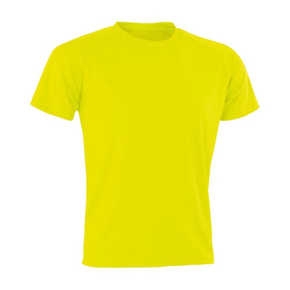 Spiro Mens Aircool T-Shirt / Flo Yellow